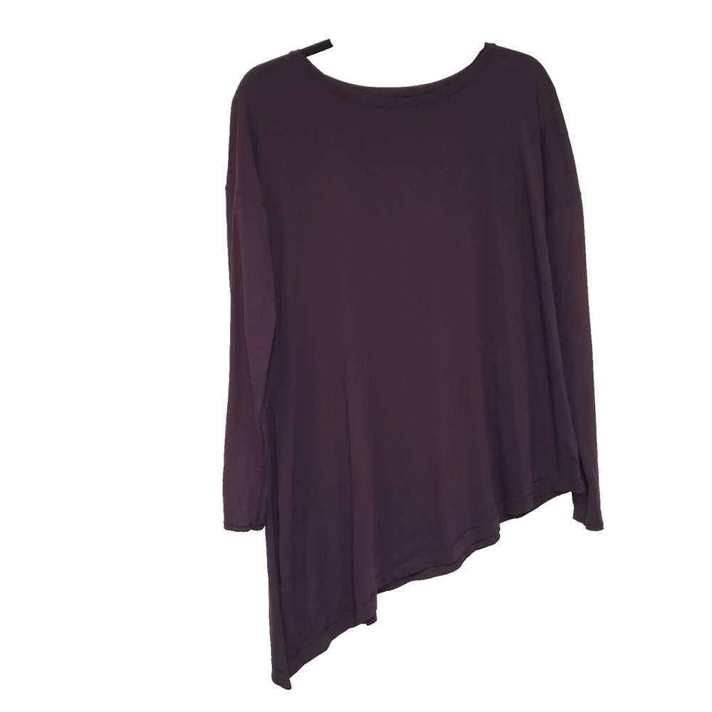 Lululemon Shirt Long Sleeve Women's To The Point Pima Purple Asymmetric - Picture 6 of 10